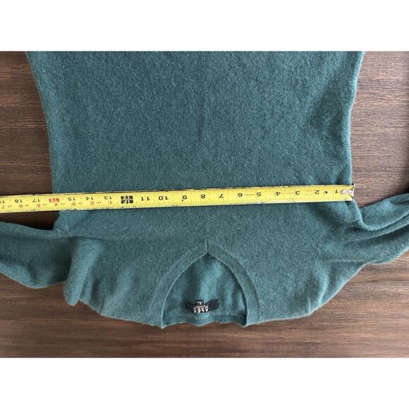 100% Cashmere Sweater Women’s Small Pine Green V-Neck Alex Marie - Picture 9 of 10